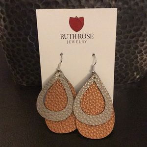 Faux leather earrings